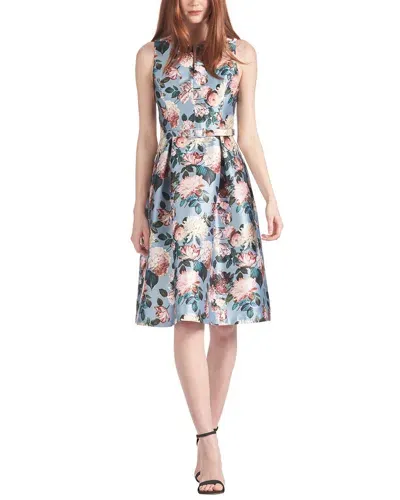 Sachin & Babi Women's Tish Floral Mikado Midi-dress In Ice Blue Garden