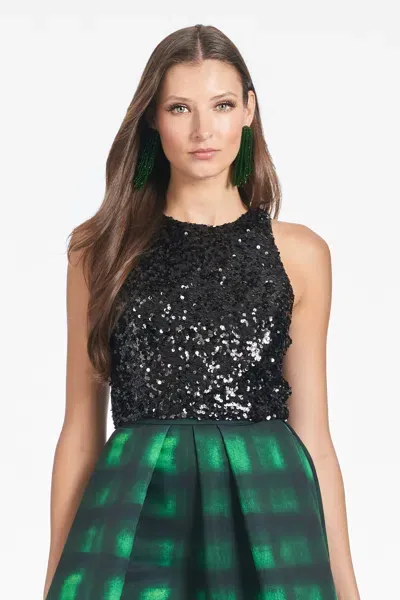 Sachin & Babi Sequin Lexi Top In Black