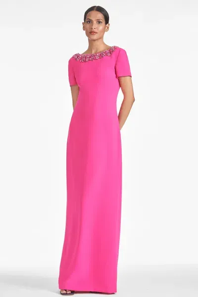 Sachin & Babi Shiloh Gown In Electric Pink