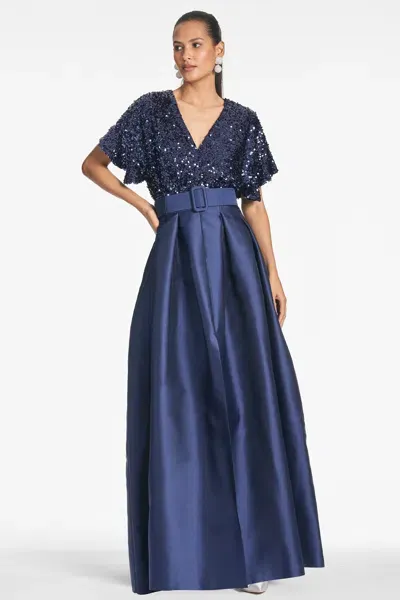 Sachin & Babi Simone Gown In Blue