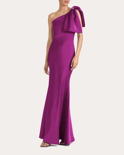 Sachin & Babi Chelse Georgette Gown In Purple