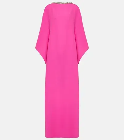 Safiyaa Amarella Crystal-embellished Crêpe Gown In Pink