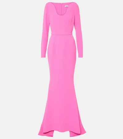 Safiyaa Auria Crêpe Gown In Pink