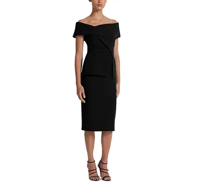 Safiyaa Eima Midi Dress In Black