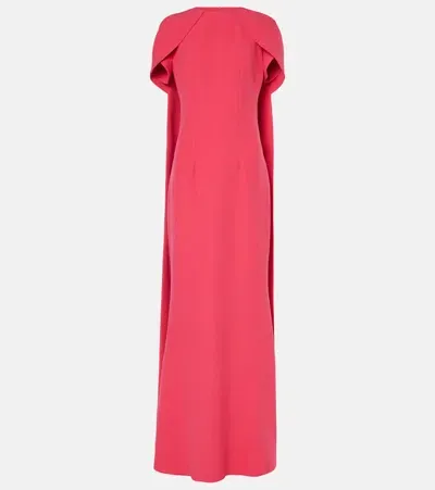 Safiyaa Ginkgo Caped Gown In Pink