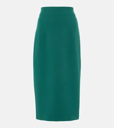 Safiyaa Hokuku Crêpe Pencil Skirt In Green