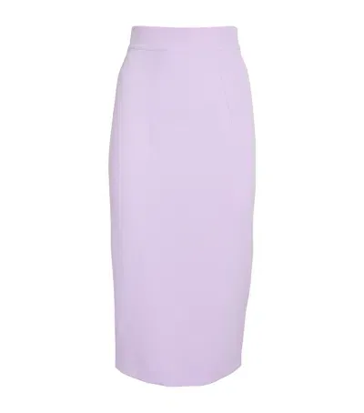 Safiyaa Hokuku Pencil Skirt In Purple