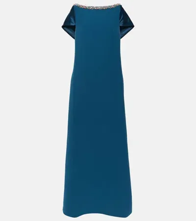 Safiyaa Sallie Embellished Crêpe Gown In Blue