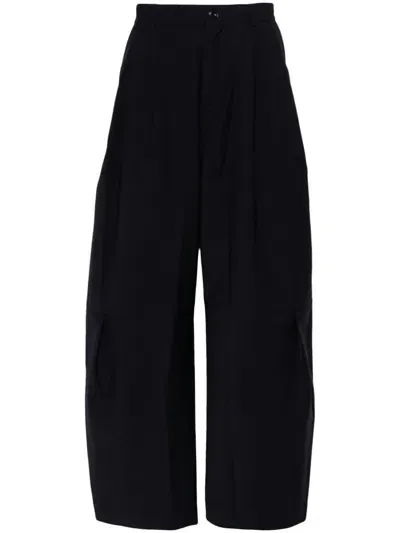 Sage Nation Blue Box-pleat Trousers