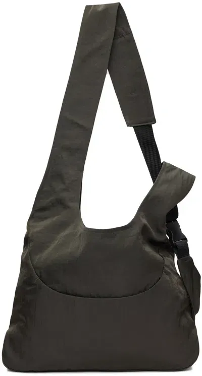 Sage Nation Gray Knot Messenger Bag In Steel