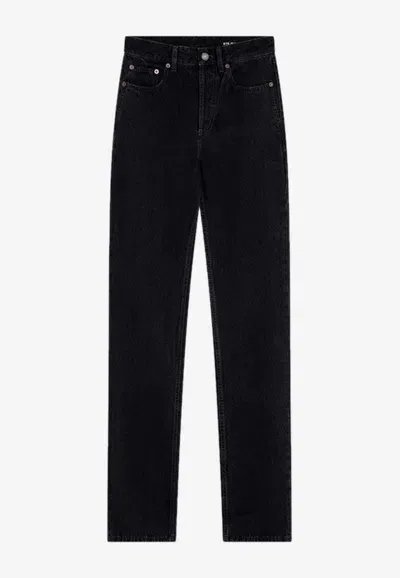 Saint Laurent 90s Straight-leg Slim Jeans In Black