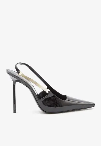 Saint Laurent Blake Patent Leather Slingback Pumps In Black