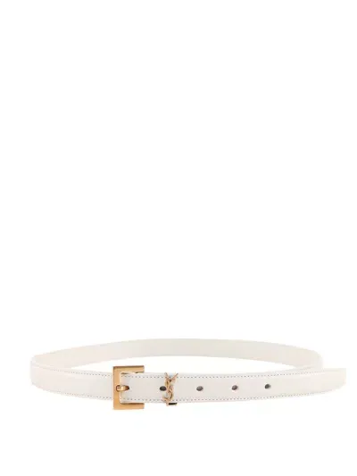 Saint Laurent Belt In Crema Soft