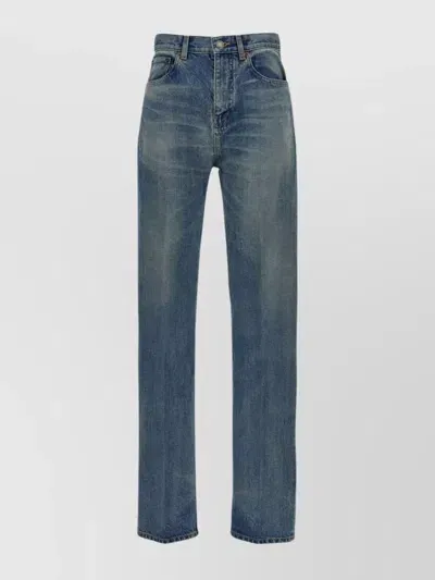 Saint Laurent Neo Clyde Denim Jeans In August Blue