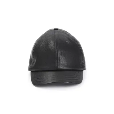 Saint Laurent Leather Cap In Black