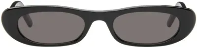 Saint Laurent Black Sl 557 Sunglasses In 001 Shiny Black