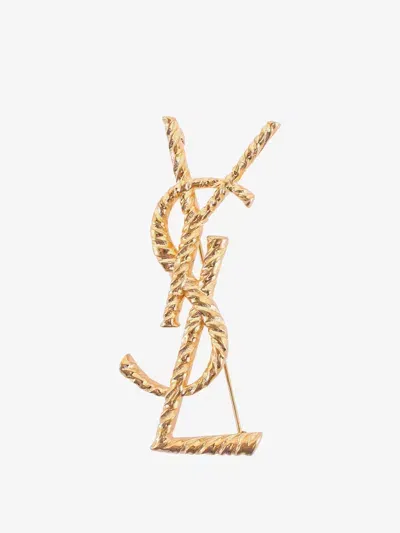 Saint Laurent Brooch In Gold