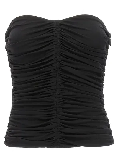 Saint Laurent Bustier Top Tops In Black