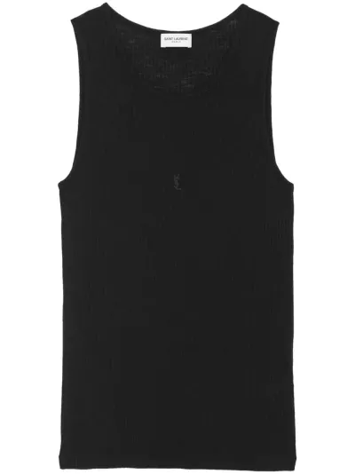 Saint Laurent Women's Cassandre Tank Top In Black