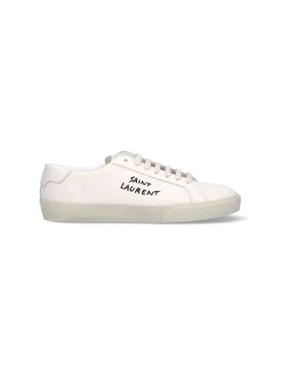 Saint Laurent 'court Sl/06' Sneakers In Cream