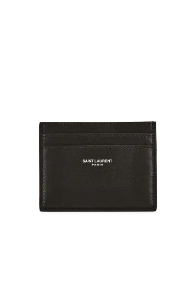 Saint Laurent Credit Card Case In Black