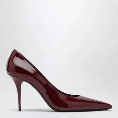 Saint Laurent Dark Red Patent Leather Norma Pumps