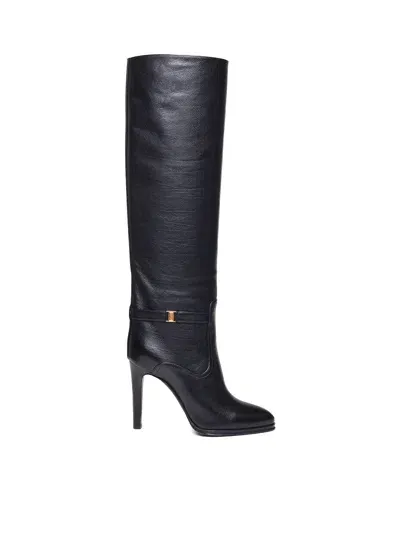 Saint Laurent Diane Boots In Black