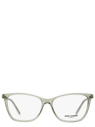 Saint Laurent Eyewear Eyeglasses In Beige