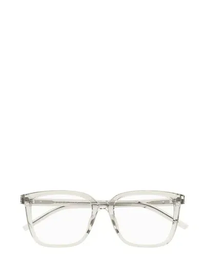 Saint Laurent Eyewear Eyeglasses In Beige