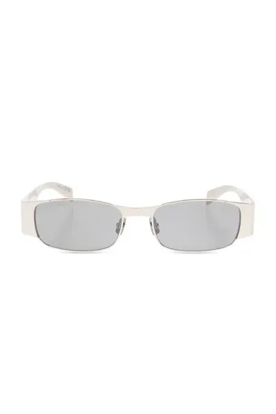 Saint Laurent Eyewear Rectangular Frame Sunglasses In Silver