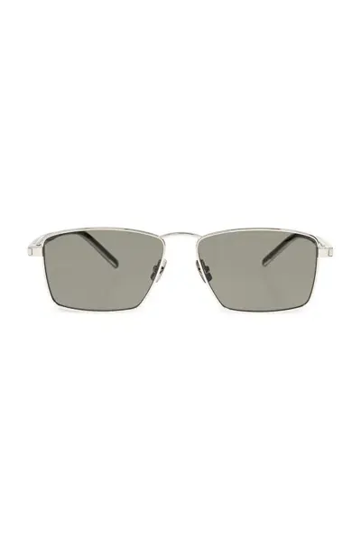 Saint Laurent Eyewear Sl 700 Recrangular Frame Sunglasses In Silver