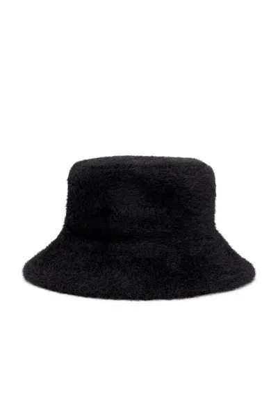 Saint Laurent Fluffy Bucket Hat In Black