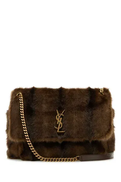 Saint Laurent Handbags. In Brown