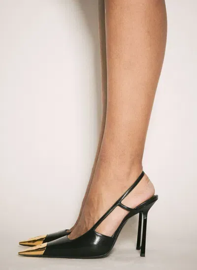 Saint Laurent Jeanne Slingback Pumps In Black