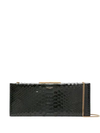 Saint Laurent Kleine Midnight Clutch In Grün