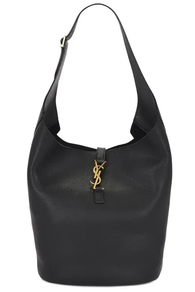 Saint Laurent Le 5 A 7 Hobo Bag In Nero