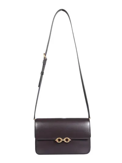 Saint Laurent Le Maillon Shoulder Bag In Brown