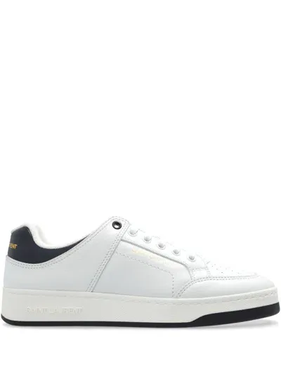 Saint Laurent Leather Sneakers In Blue