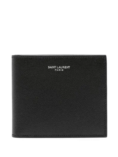 Saint Laurent Leather Wallet With Logo