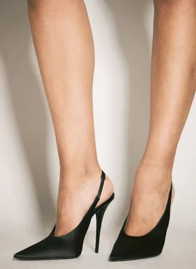 Saint Laurent L'entracte Slingback Pumps In Black