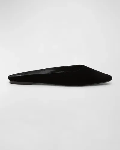 Saint Laurent Lido Ballerina Slipper Mules In Black