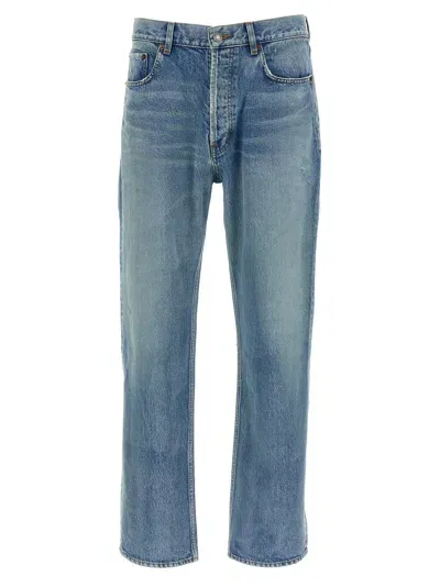 Saint Laurent Loose Jeans In Light Blue