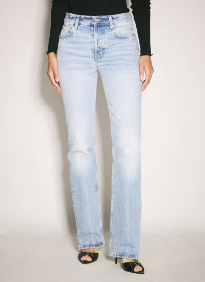 Saint Laurent Low-rise Straight Jeans In Blue