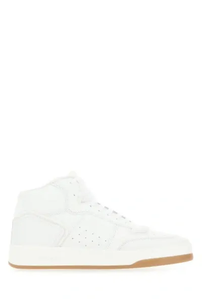 Saint Laurent Sl/80 Mid-top Sneakers In White