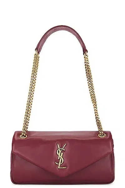 Saint Laurent Medium Calypso Chain Bag In Rouge Merlot