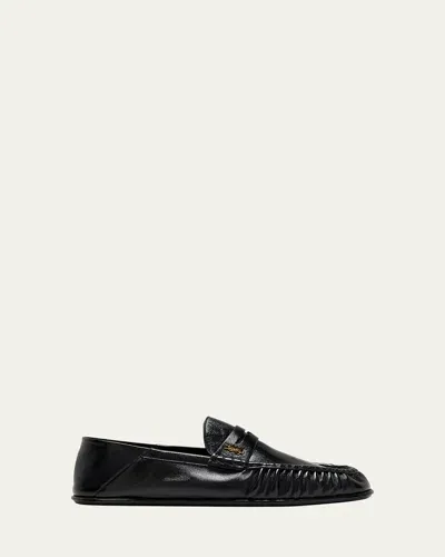 Saint Laurent Men's Le Loafer Leather Penny Loafers In Black