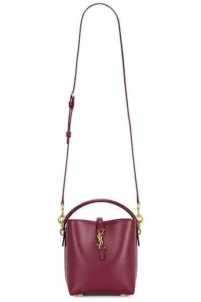 Saint Laurent Mini Le 37 Bucket Bag In Rouge Merlot