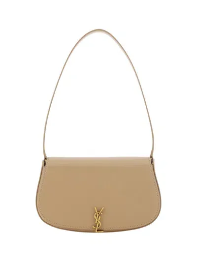 Saint Laurent Mini Voltaire Shoulder Bag In Dk Toffee