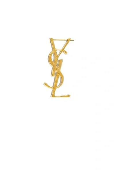 Saint Laurent Monogram Earring In Dore