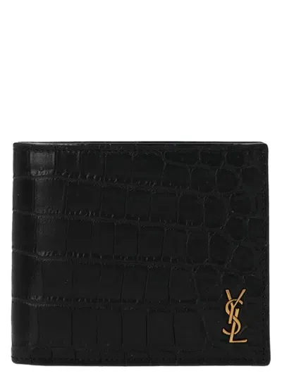 Saint Laurent Monogram East/west Wallet In Black